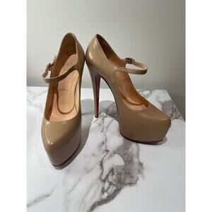 Christian Louboutin- 160 Patent Half Nude Leather Pumps